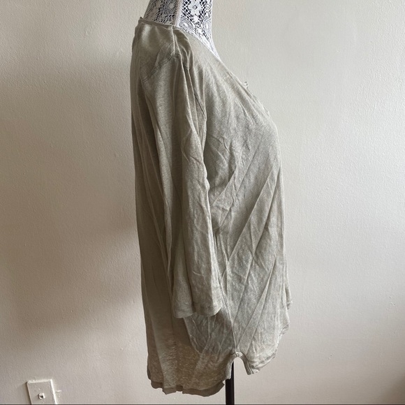 Aritzia Wilfred 3/4 100% Linen Shirt Sz Small - Picture 2 of 4